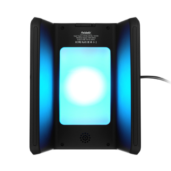 Зарядная станция с часами 15W Флейм (Flame), черная
