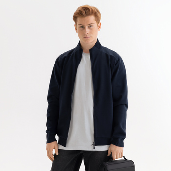 Толстовка на молнии Астин (Astin) темно-синяя, размер S/M