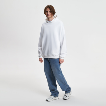 Худи оверсайз унисекс Фьюжн (Fusion), белый, размер 3XL/4XL