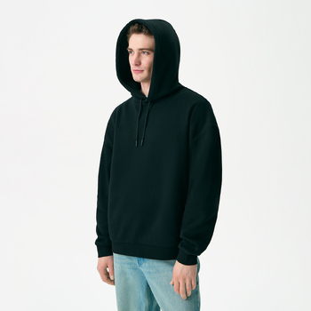 Худи релакс унисекс Баланс (Balance), с начесом, черный, размер XL/2XL