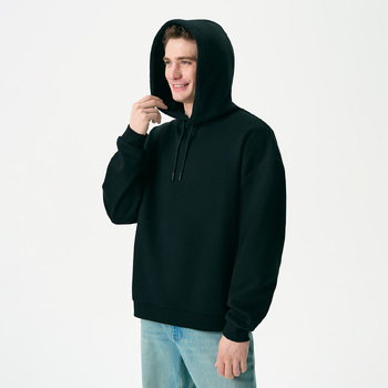 Худи релакс унисекс Баланс (Balance), с начесом, черный, размер XL/2XL