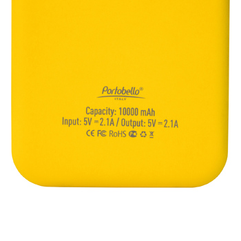 Внешний аккумулятор с подсветкой Люче (Luce) Lemoni 10000 mAh, желтый