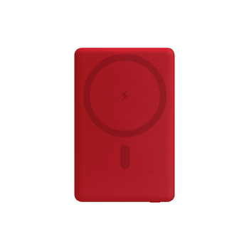 Внешний аккумулятор Атлантис Плюс PD (Atlantis PD Plus) 10000mAh с функцией беспроводной зарядки 15W, красный