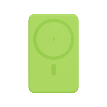 Внешний аккумулятор Ларго PD (Largo PD) 5000mAh с функцией беспроводной зарядки 15W, салатовый