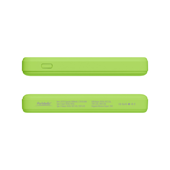 Внешний аккумулятор Ларго PD (Largo PD) 5000mAh с функцией беспроводной зарядки 15W, салатовый