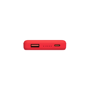 Внешний аккумулятор Ларго PD (Largo PD) 5000mAh с функцией беспроводной зарядки 15W, красный