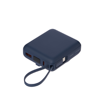 Внешний аккумулятор с подсветкой Риттер PD (Ritter PD) 10000mAh с функцией беспроводной зарядки 15W, синий