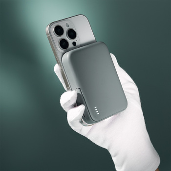 Внешний аккумулятор Юнион PD (Union PD) 10000mAh с функцией беспроводной зарядки 15W, серый