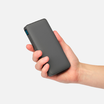 Внешний аккумулятор с подсветкой Анкор Плюс PD (Ancor PD Plus) 10000 mAh, серый