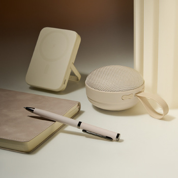 Беспроводная колонка Сэнд (Sand) 900 mAh, бежевая