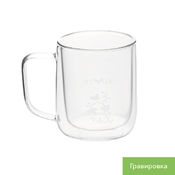 Кружка стеклянная с двойными стенками Виора (Viora)