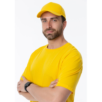 Футболка унисекс без бокового шва STAN хлопок 160, 02, Жёлтый,  (12/1)  (46/S)