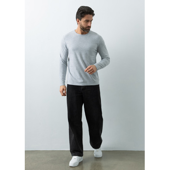Лонгслив STAN хлопок/эластан 180, 35, Серый меланж,  (50/60)  (44/XS)