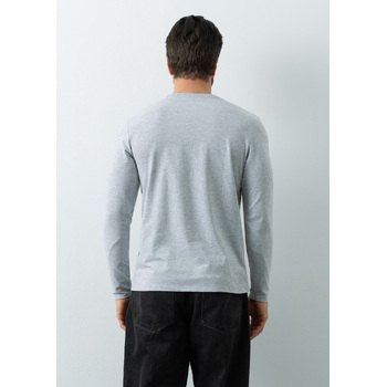 Лонгслив STAN хлопок/эластан 180, 35, Серый меланж,  (50/60)  (48/M)