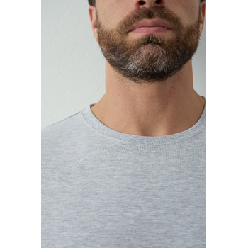 Лонгслив STAN хлопок/эластан 180, 35, Серый меланж,  (50/60)  (54/XXL)