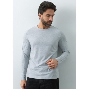 Лонгслив STAN хлопок/эластан 180, 35, Серый меланж,  (50/60)  (56/XXXL)