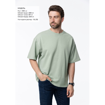 Футболка унисекс оверсайз STAN хлопок/полиэстер 260, 40, Светло-оливковый,  (136)  (54/XXL)