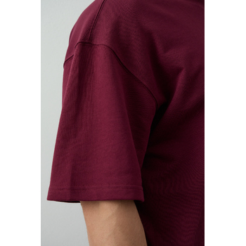 Футболка унисекс оверсайз STAN хлопок/полиэстер 260, 40, Бордовый,  (66)  (52/XL)