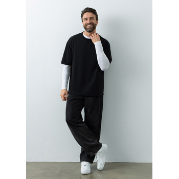 Футболка унисекс оверсайз STAN хлопок 240, 56, Чёрный,  (20)  (54/XXL)
