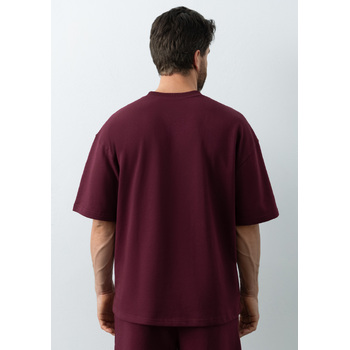 Футболка унисекс оверсайз STAN хлопок 240, 56, Бордовый,  (66)  (54/XXL)