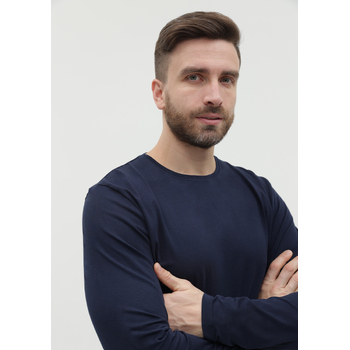 Лонгслив STAN хлопок/эластан 180, 35, Тёмно-синий,  (46)  (42/XXS)