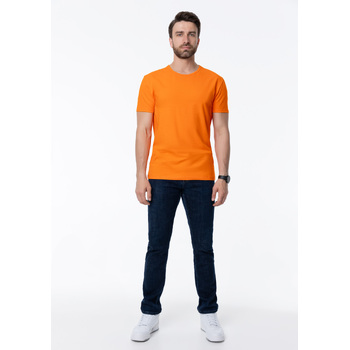 Футболка мужская STAN хлопок/эластан 180, 37, Оранжевый,  (28/1)  (44/XS)