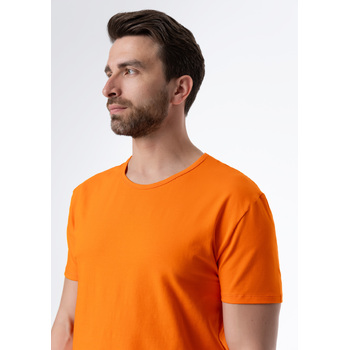 Футболка мужская STAN хлопок/эластан 180, 37, Оранжевый,  (28/1)  (44/XS)