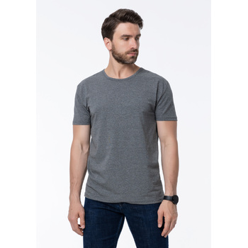 Футболка мужская STAN хлопок/эластан 180, 37, Тёмный меланж,  (60/1)  (44/XS)