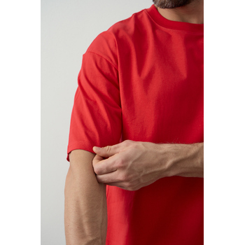 Футболка унисекс STAN, хлопок 150, 51, Красный,  (14)  (54/XXL)