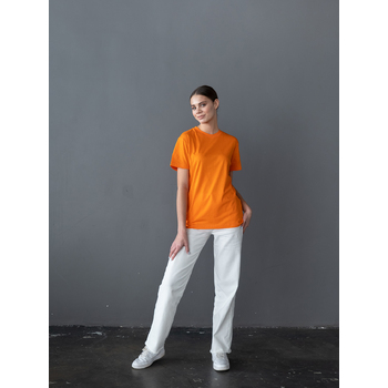 Футболка унисекс STAN, хлопок 150, 51, Оранжевый,  (28/1)  (52/XL)
