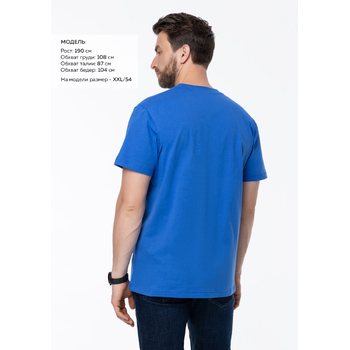 Футболка унисекс хлопок 150, 52, Синий,  (16/1)  (52/XL)