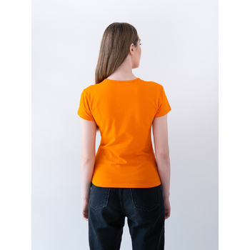 Футболка женская STAN хлопок/эластан 180, 37W, Оранжевый,  (28/1)  (50/XL)