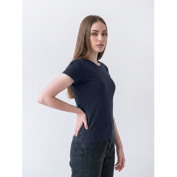 Футболка женская STAN хлопок/эластан 180, 37W, Тёмно-синий,  (46)  (42/XS)