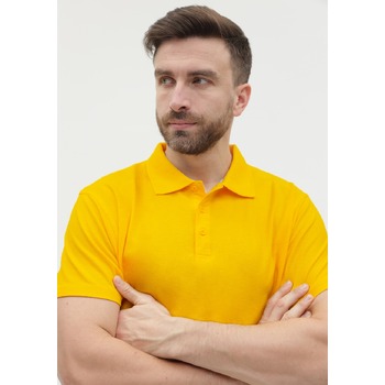 Рубашка поло унисекс  STAN хлопок/полиэстер 185, 04, Жёлтый,  (12/1)  (44/XS)