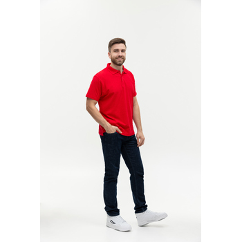 Рубашка поло унисекс  STAN хлопок/полиэстер 185, 04, Красный,  (14)  (56/XXXL)