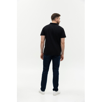 Рубашка поло унисекс  STAN хлопок/полиэстер 185, 04, Чёрный,  (20)  (60-62/5XL)