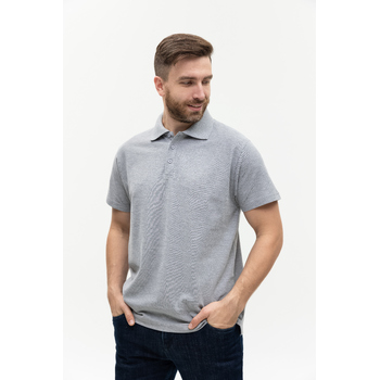 Рубашка поло унисекс  STAN хлопок/полиэстер 185, 04, Серый меланж,  (50/60)  (52/XL)