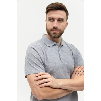Рубашка поло унисекс  STAN хлопок/полиэстер 185, 04, Серый меланж,  (50/60)  (56/XXXL)