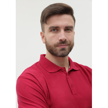 Рубашка поло унисекс  STAN хлопок/полиэстер 185, 04, Бордовый,  (66)  (46/S)