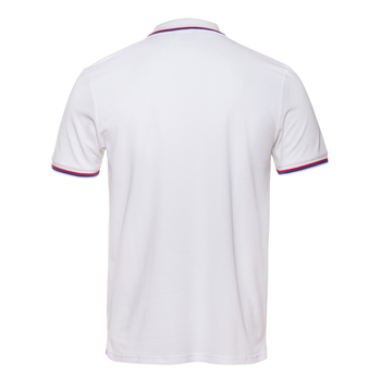 Рубашка поло унисекс STAN триколор хлопок/полиэстер 185, 04R, Белый,  (10/1)  (56/XXXL)
