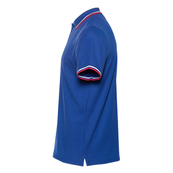Рубашка поло унисекс STAN триколор хлопок/полиэстер 185, 04R, Синий,  (16/1)  (58/XXXXL)