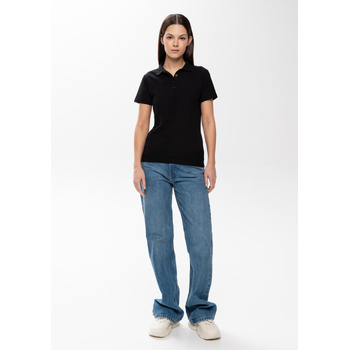 Рубашка поло женская STAN хлопок/полиэстер 185, 04WL, Чёрный,  (20)  (52/XXL)