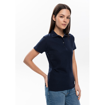 Рубашка поло женская STAN хлопок/полиэстер 185, 04WL, Тёмно-синий,  (46)  (52/XXL)