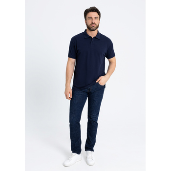 Рубашка поло унисекс STAN хлопок 185, 04U, Тёмно-синий,  (46)  (54/XXL)