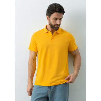 Рубашка поло унисекс STAN хлопок/полиэстер 185, 104, Жёлтый,  (12/1)  (58/4XL)