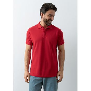 Рубашка поло унисекс STAN хлопок/полиэстер 185, 104, Красный,  (14)  (60-62/5XL)