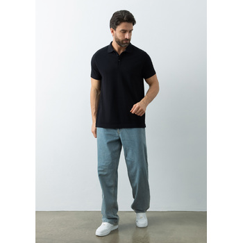 Рубашка поло унисекс STAN хлопок/полиэстер 185, 104, Чёрный,  (20)  (44/XS)