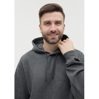 Худи унисекс STAN футер с начёсом 260, 20, Тёмный меланж,  (60/1)  (42/XXS)