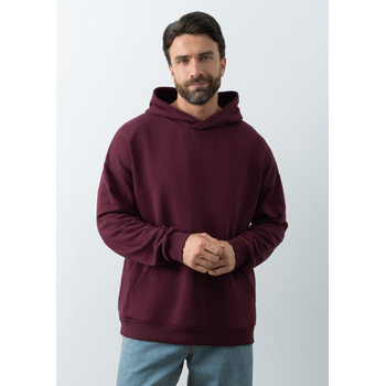 Худи унисекс STAN оверсайз футер без начёса 350, 66, Бордовый,  (66)  (44/XS)