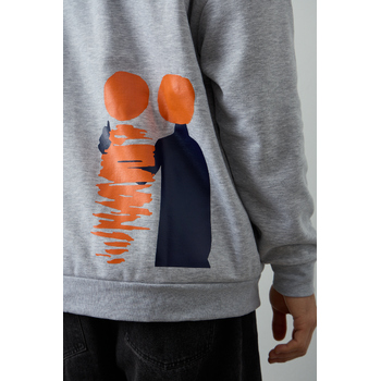 Худи унисекс STAN оверсайз 320, 69, Серый меланж,  (50/60)  (54/XXL)